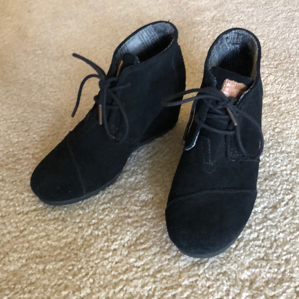 Black Size 7 Toms Wedge Bootie